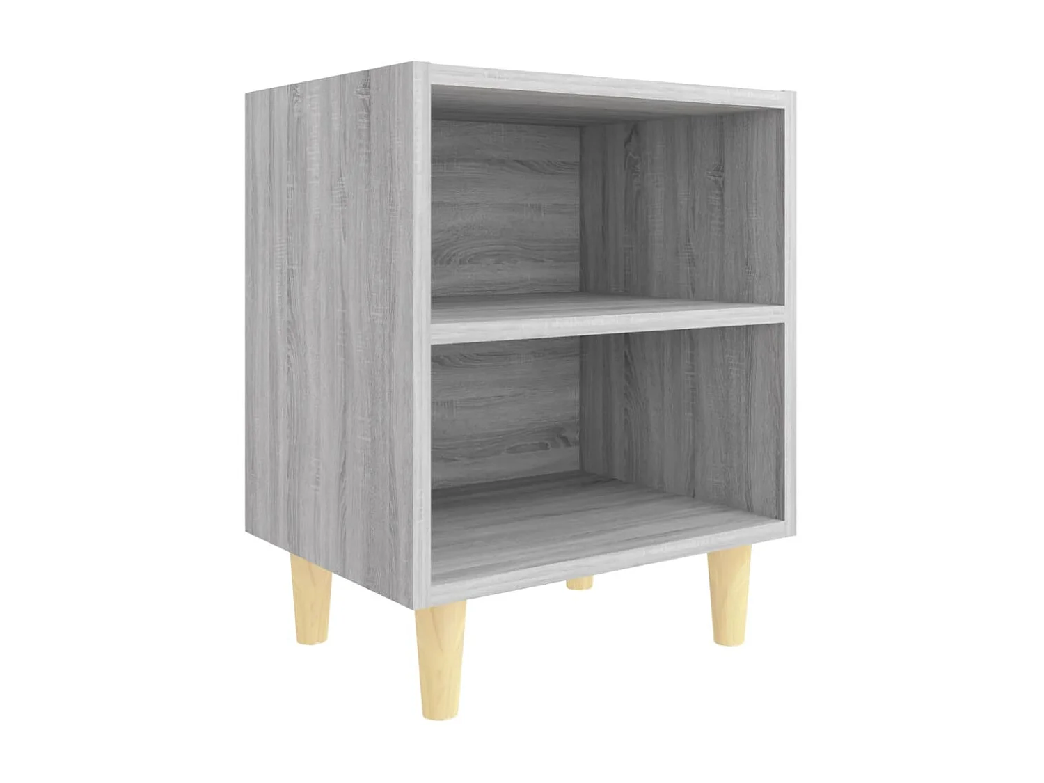 Lot de 2 Tables de chevet pieds en bois Sonoma gris 40x30x50 cm GHR63767