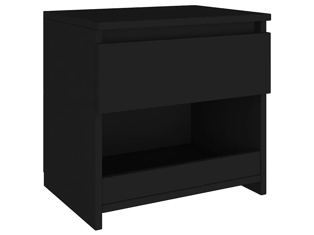 Lot de 2 Tables de chevet Noir 40x30x39 cm Aggloméré GHR58702