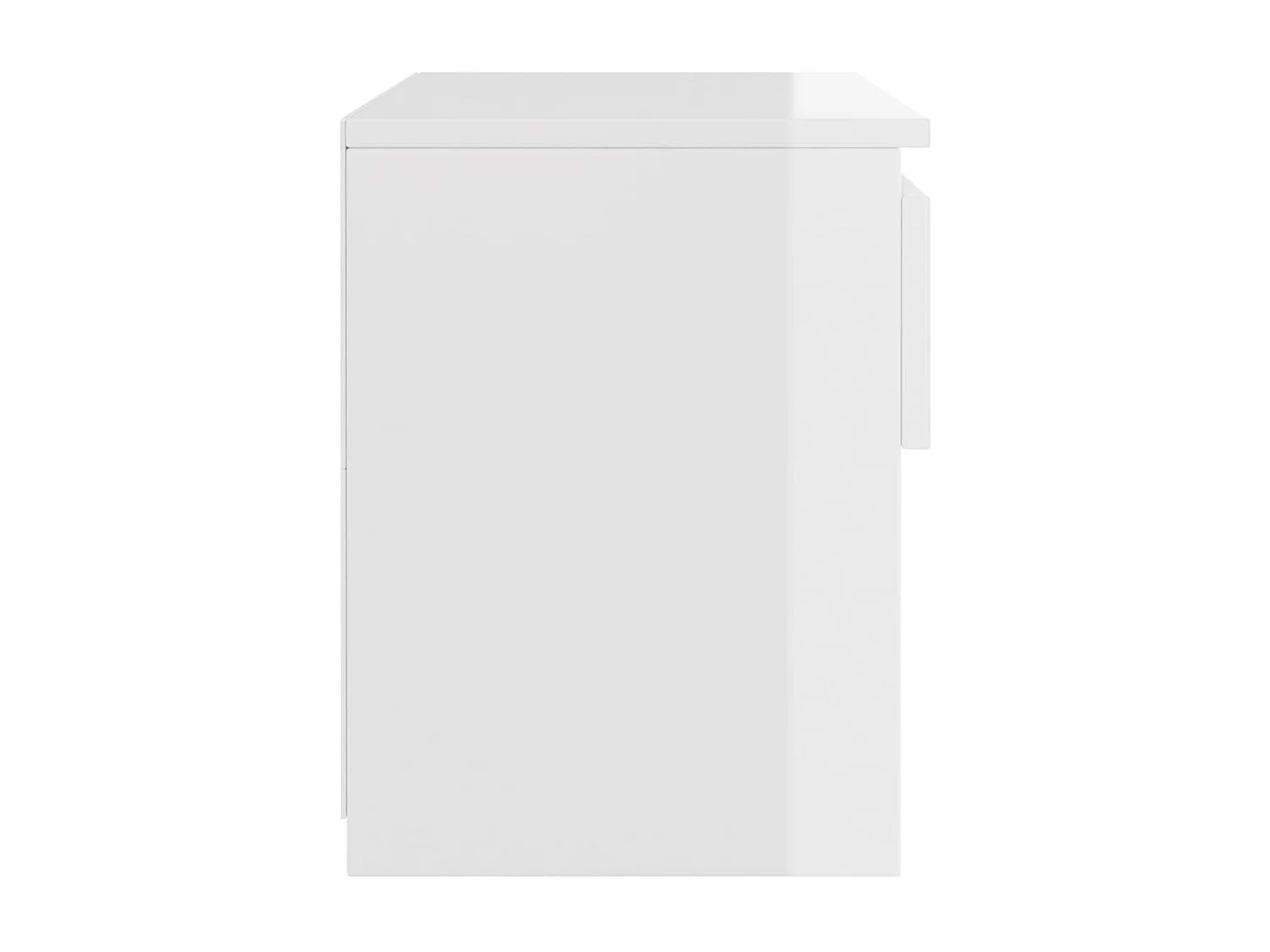 Mesa de cabeceira 40x30x39 cm contraplacado branco brilhante PT28338