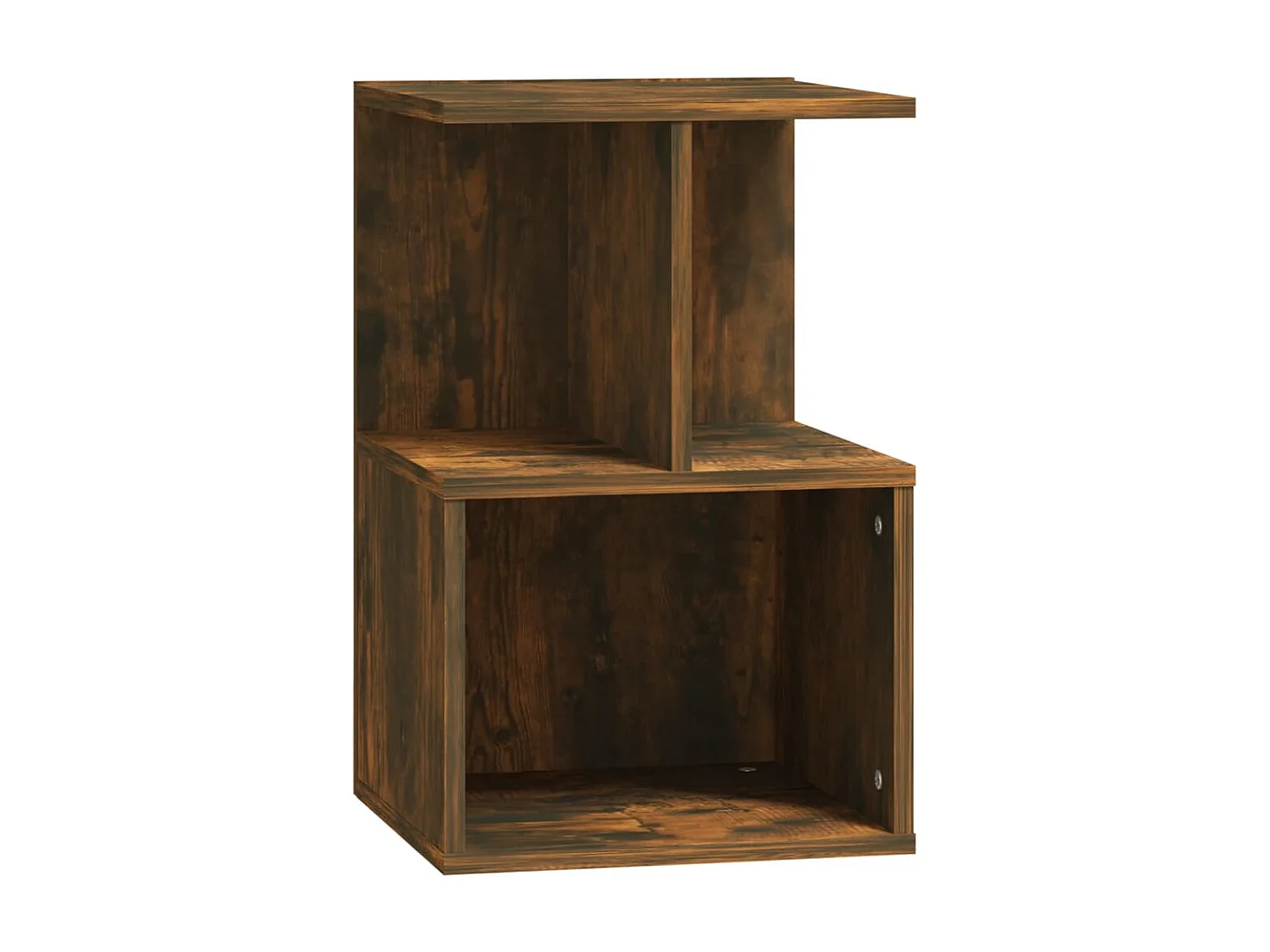 Mesita de noche madera contrachapada roble ahumado 35x35x55 cm ES84295