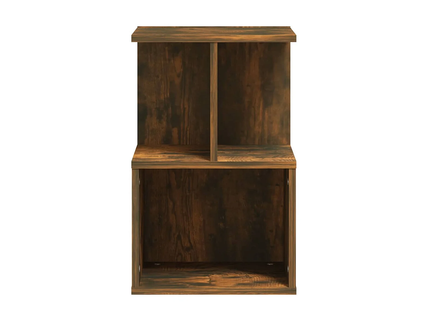 Mesita de noche madera contrachapada roble ahumado 35x35x55 cm ES84295