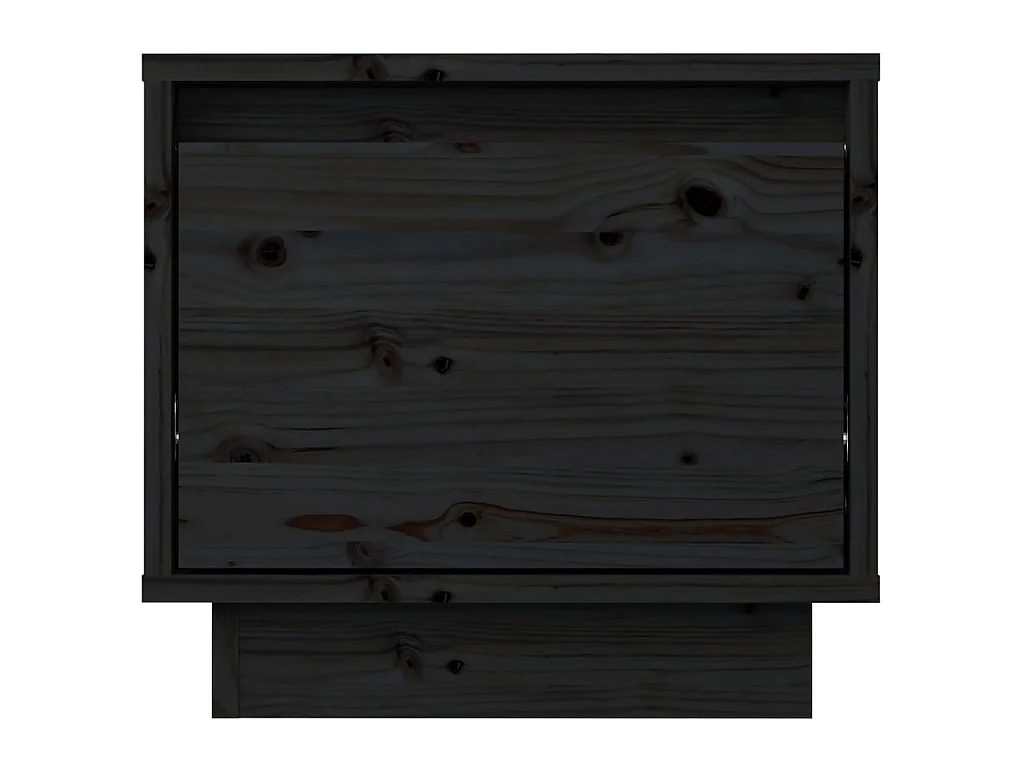 Nachtkastjes 2 st 35x34x32 cm massief grenenhout zwart NL47274