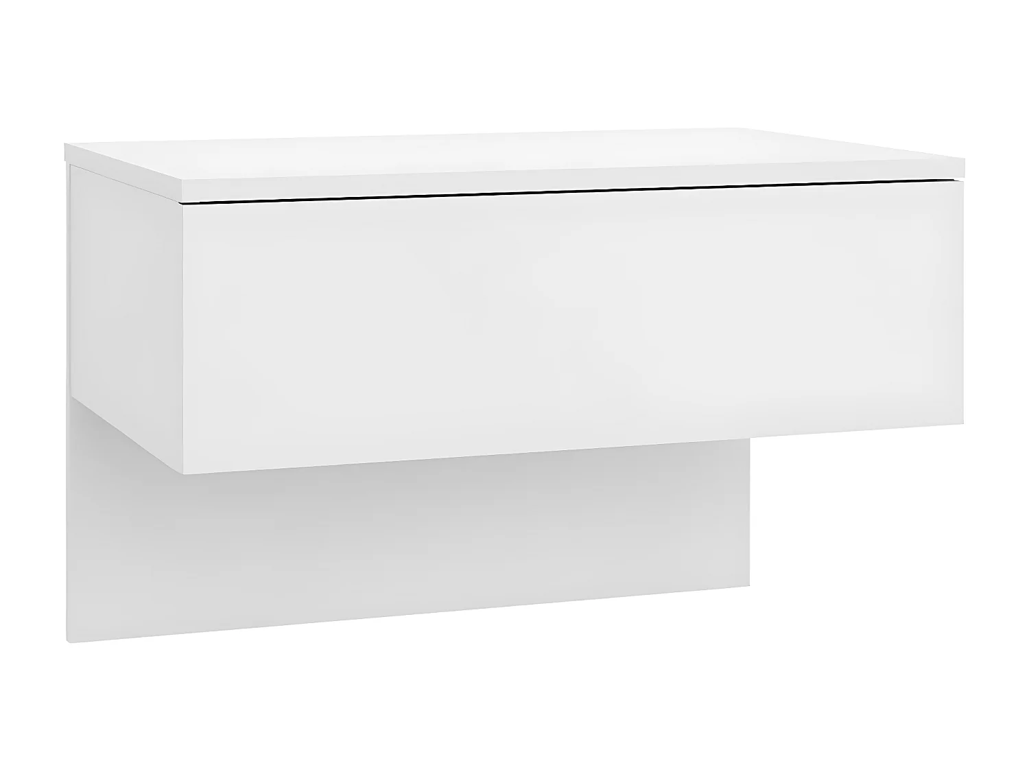 Lote de 2 Mesitas de noche de pared blanco brillante ES86542