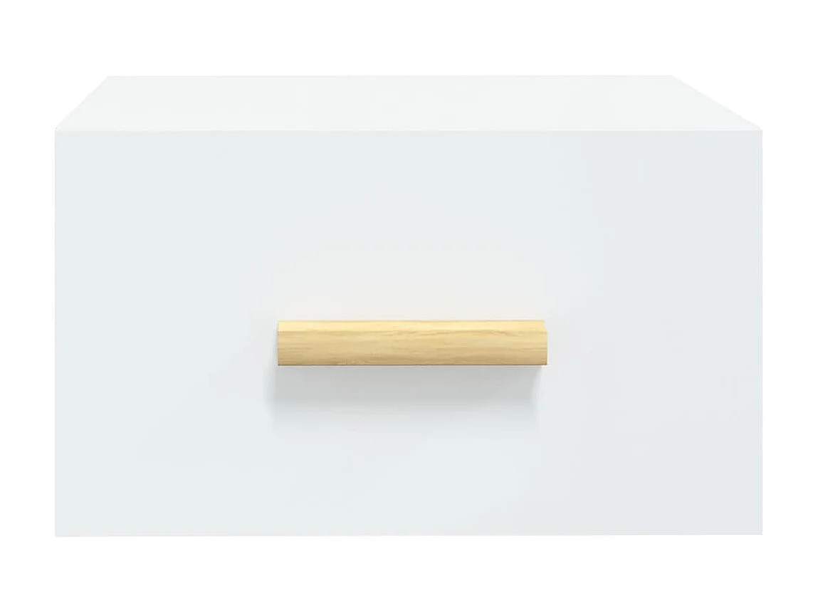 Lote de 2 Mesitas de noche de pared blanco 35x35x20 cm ES77429