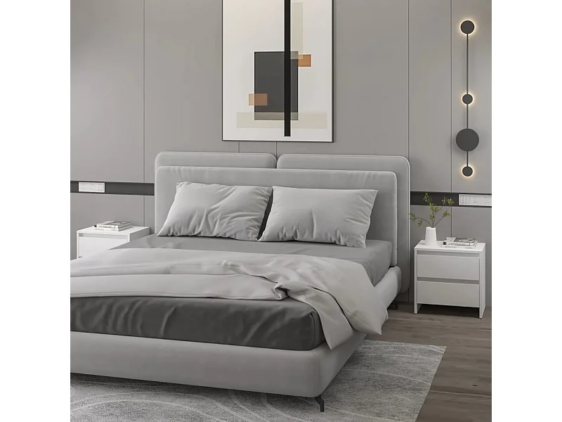 Lote de 2 Mesitas de noche madera contrachapada 45x34,5x44,5 cm ES22224