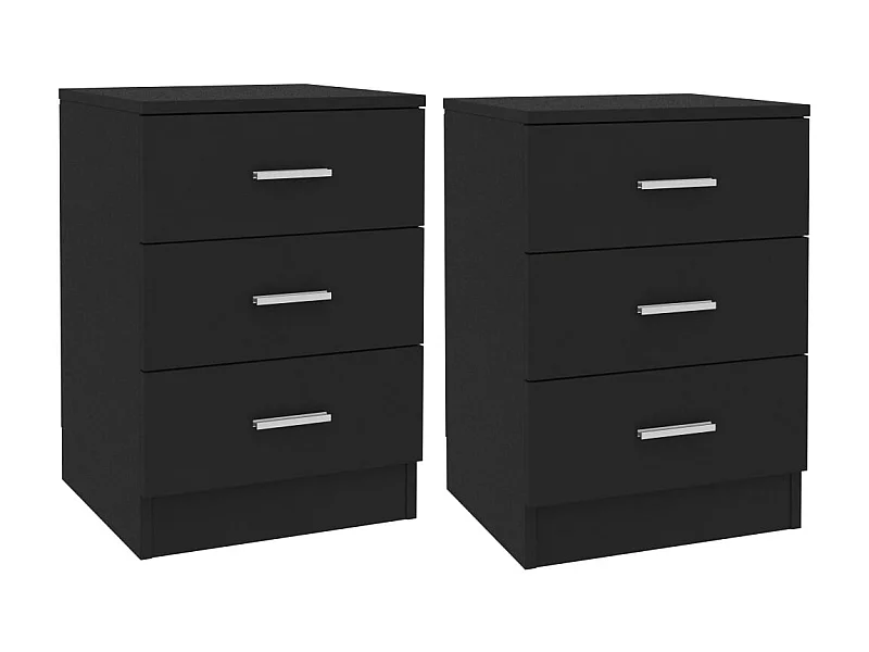 Mesas de cabeceira 2 pcs derivados de madeira preto PT78578