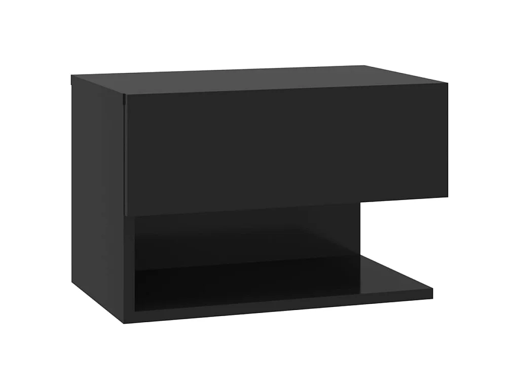 Table de chevet murale Noir GHR47739