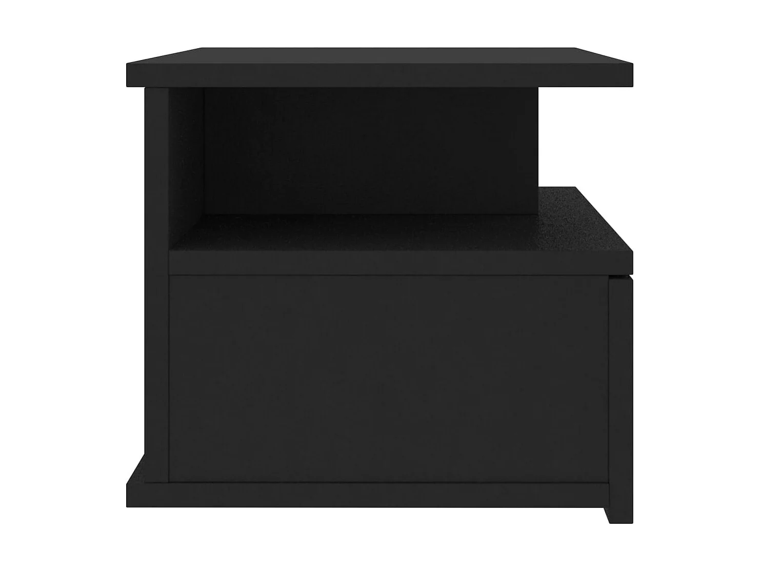 Lot de 2 Tables de chevet flottantes Noir 40x31x27 cm Aggloméré GHR29236