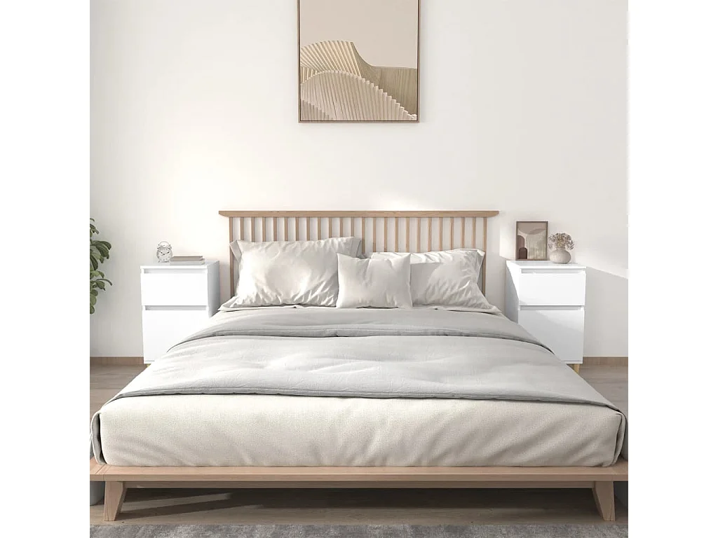 Mesas de cabeceira 2 pcs 40x35x70 cm branco PT71003