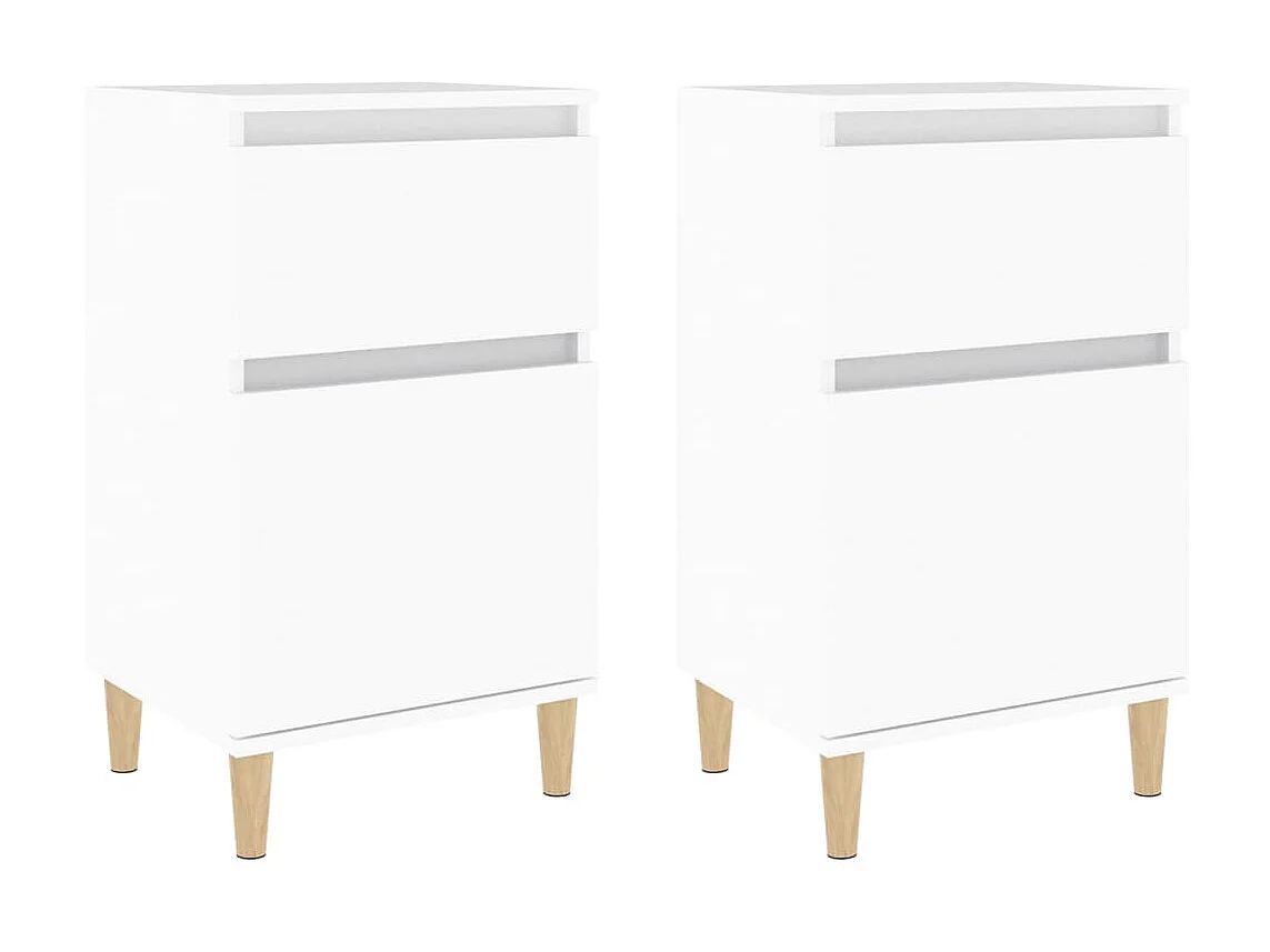 Mesas de cabeceira 2 pcs 40x35x70 cm branco PT71003