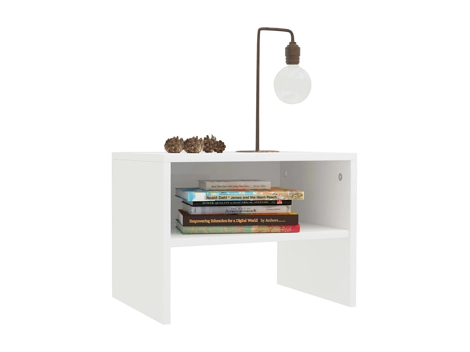 Mesas-de-cabeceira 2 pcs 40x30x30 cm contraplacado branco PT18046