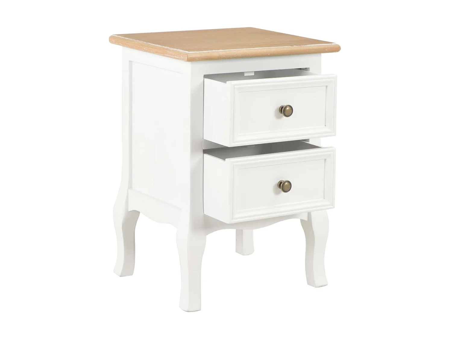 Lot de 2 Tables de chevet blanc 35x30x49 cm MDF GHR47205