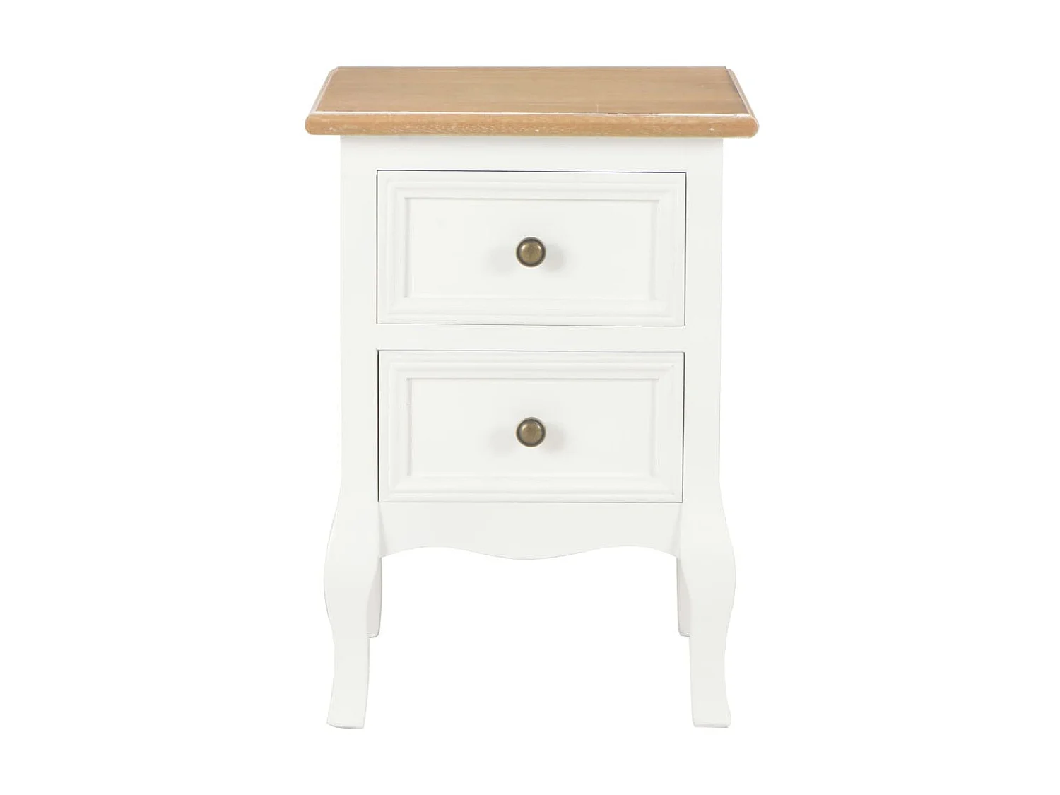 Lot de 2 Tables de chevet blanc 35x30x49 cm MDF GHR47205