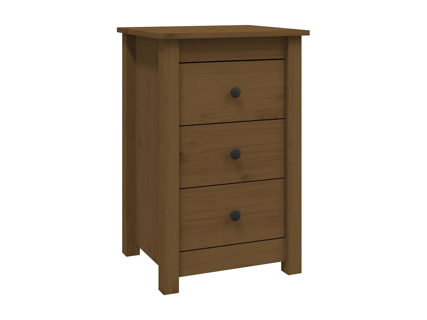 Lot de 2 Tables de chevet Marron miel 40x35x61,5 cm Pin solide GHR36763