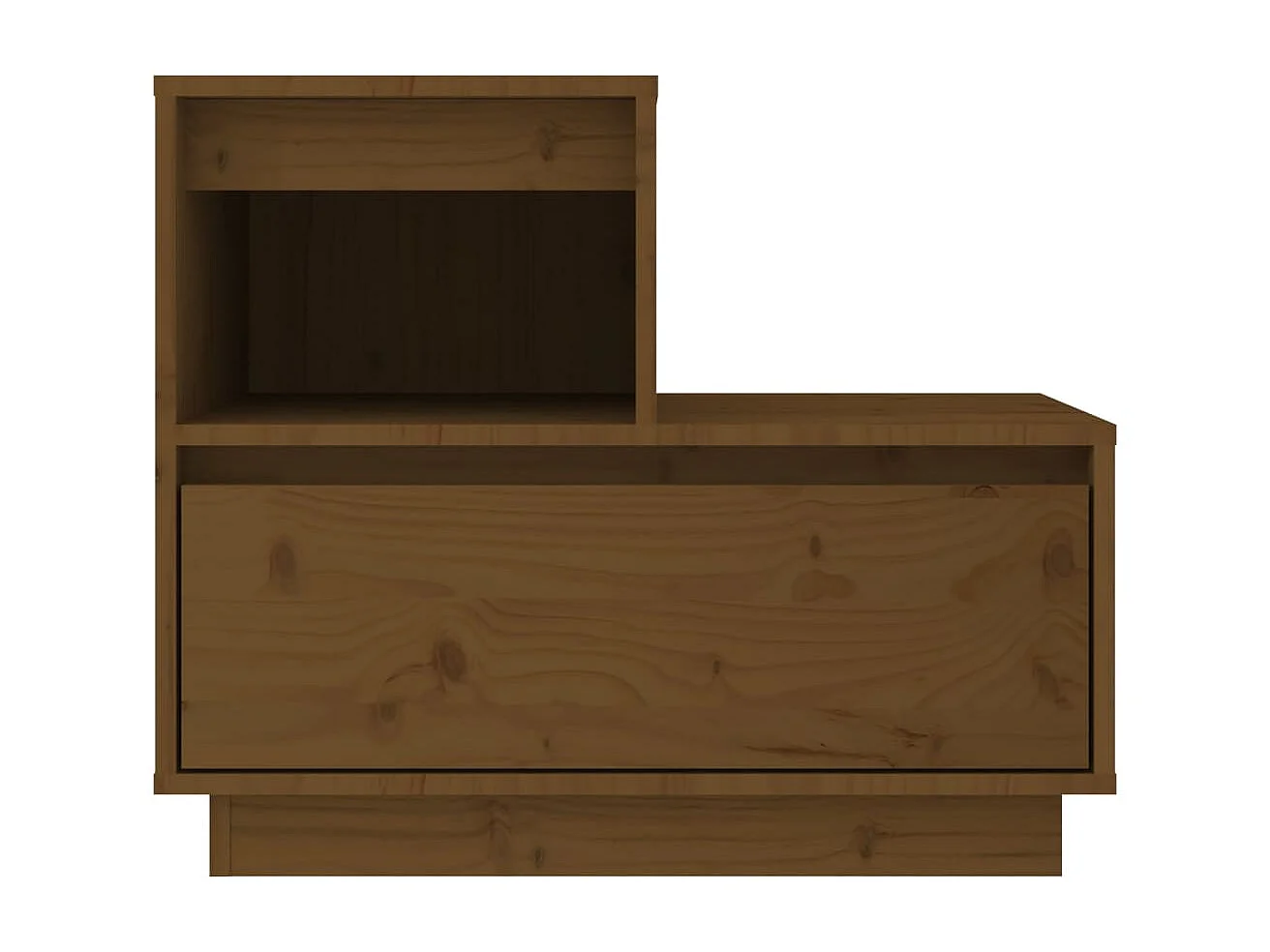 Lot de 2 Tables de chevet Marron miel 60x34x51cm Bois de pin solide GHR84796