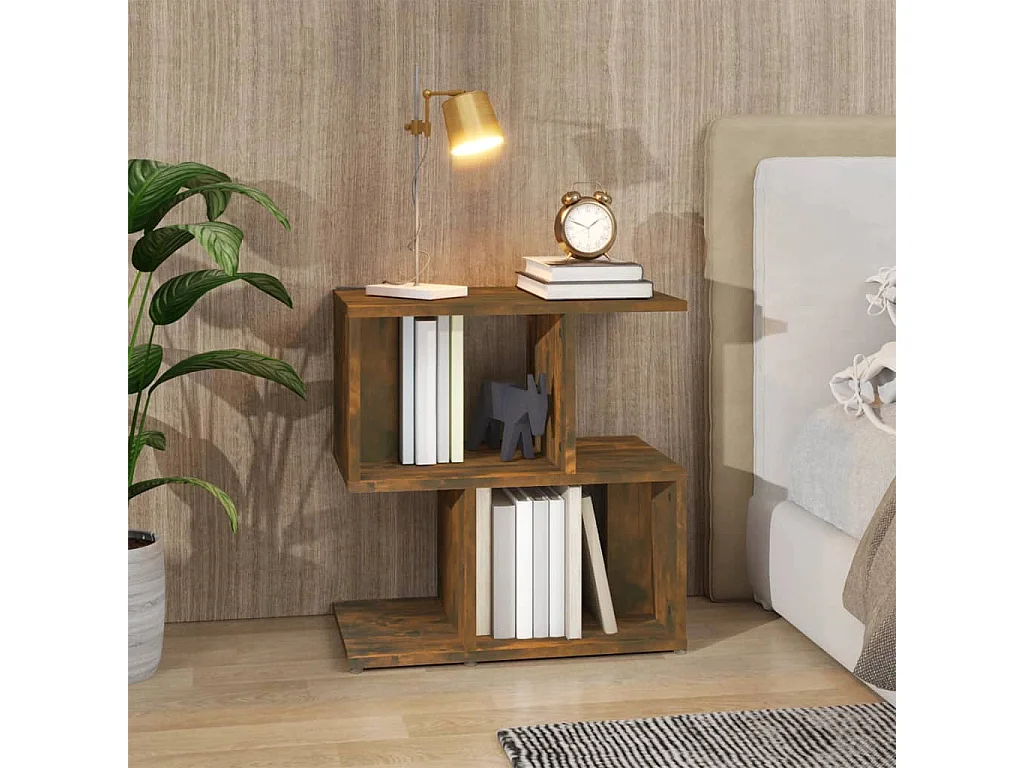 Table de chevet Chêne fumé 50x30x51,5 cm Bois d'ingénierie GHR77057