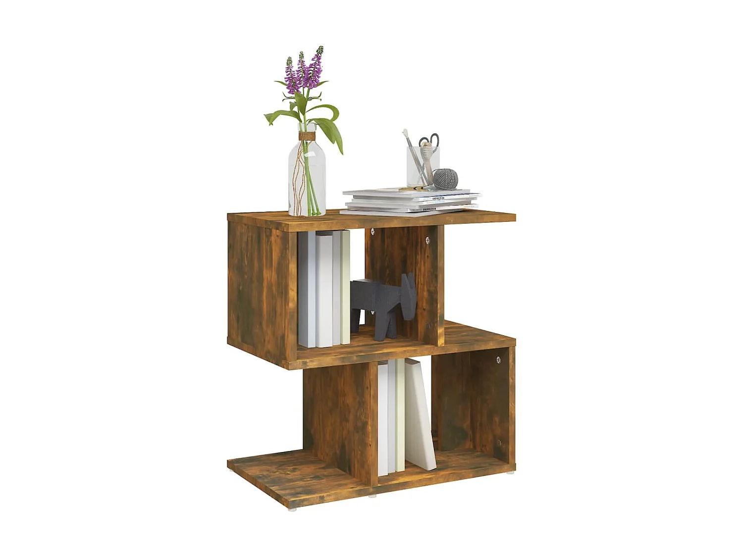 Table de chevet Chêne fumé 50x30x51,5 cm Bois d'ingénierie GHR77057