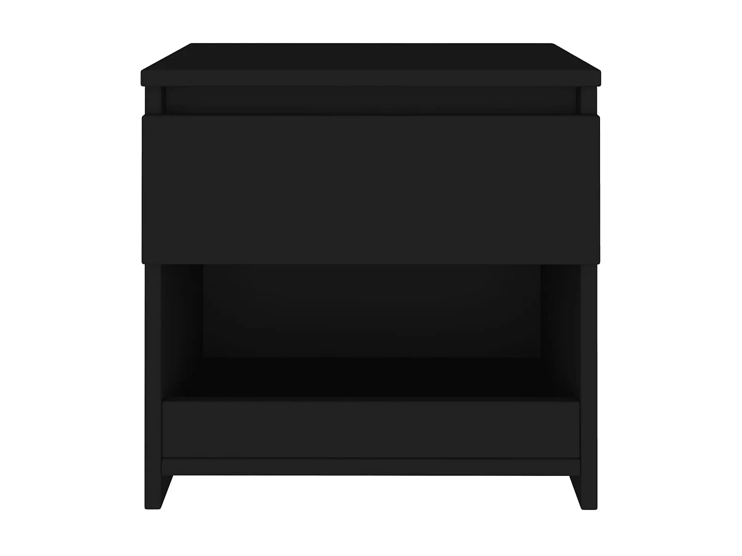 Table de chevet Noir 40x30x39 cm Aggloméré GHR59206