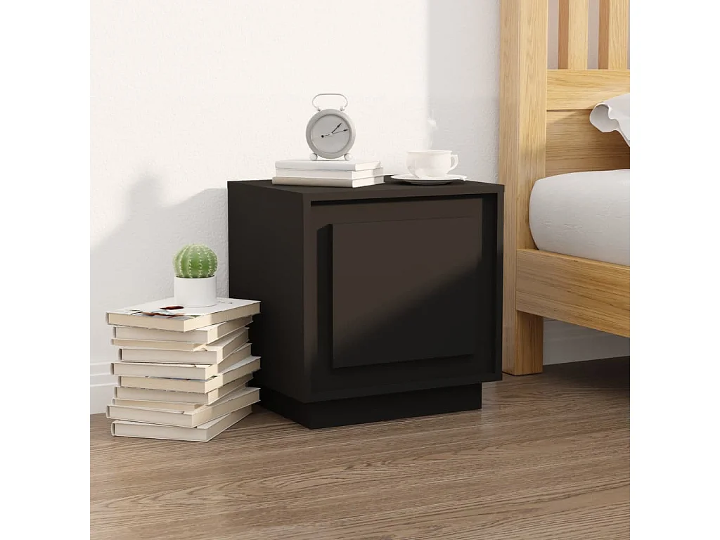 Mesas de cabeceira 2 pcs 44x35x45 cm derivados de madeira preto PT40992