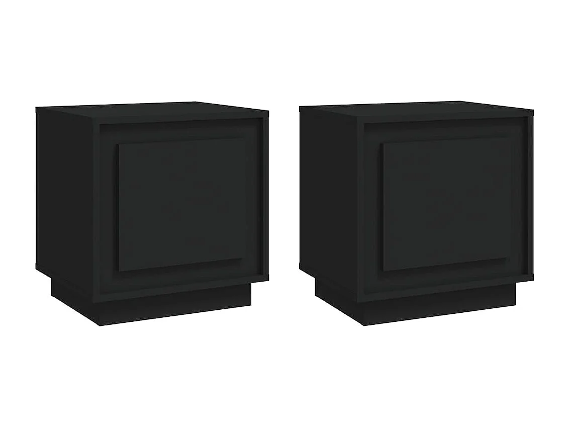 Mesas de cabeceira 2 pcs 44x35x45 cm derivados de madeira preto PT40992