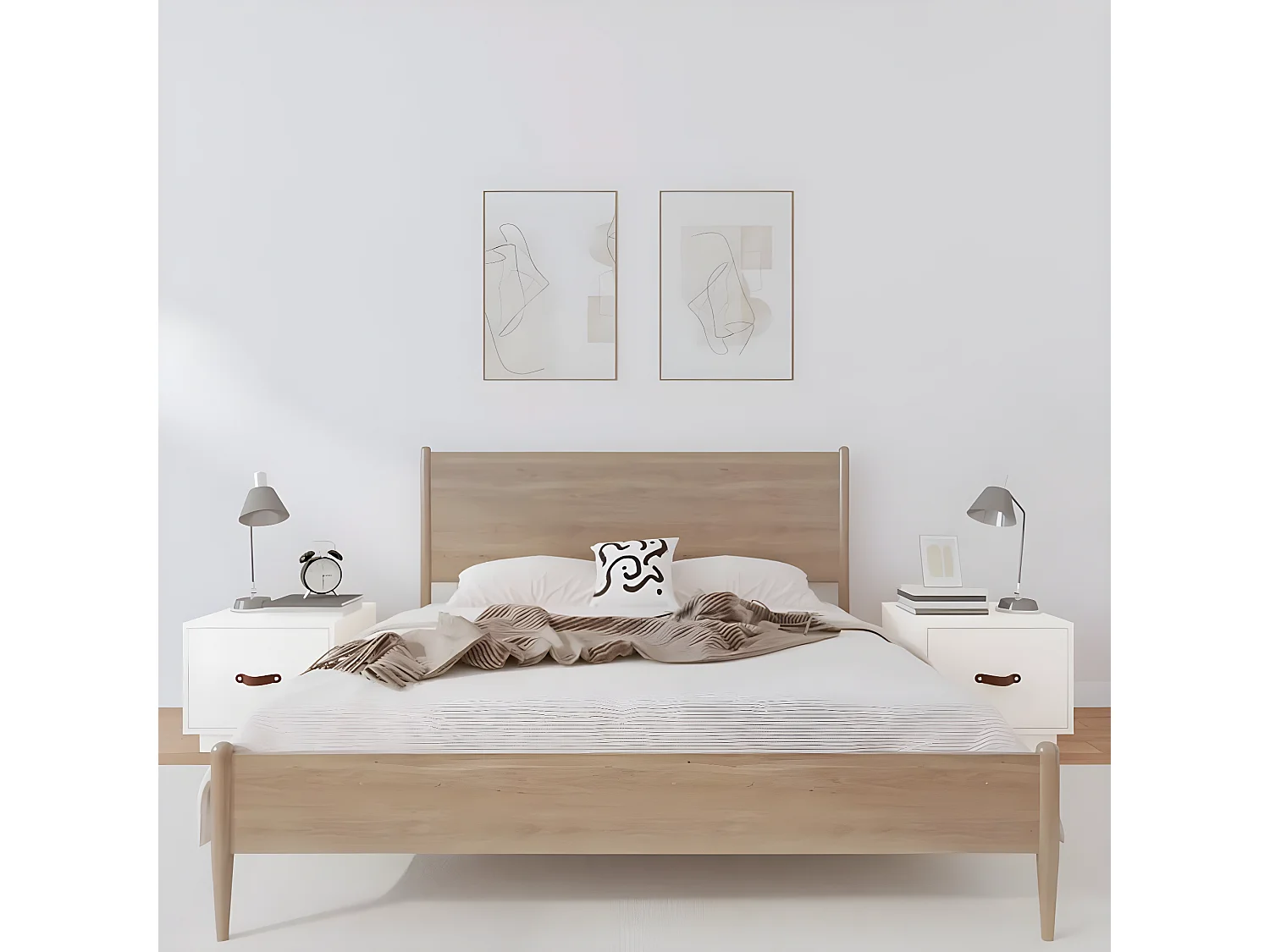 Mesas de cabeceira 2 pcs 40x34x35 cm pinho maciço branco PT84656