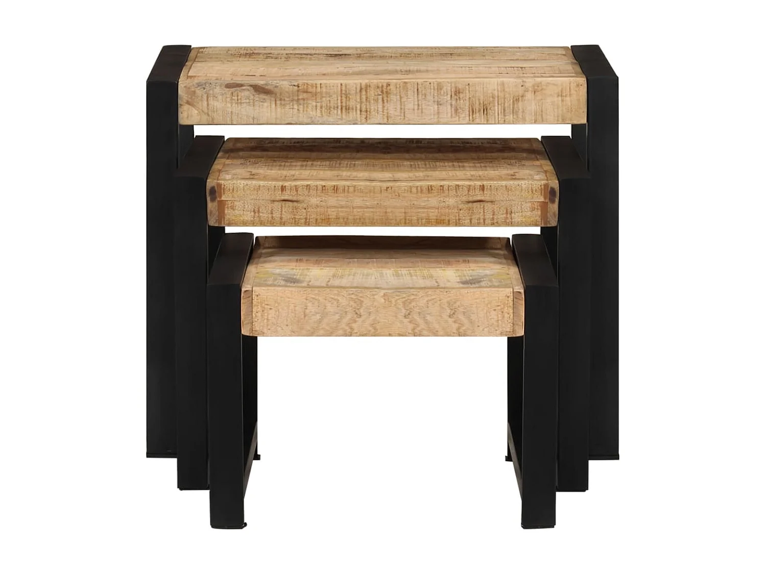 Tables gigognes 3 pcs Bois solide de manguier GHR36728