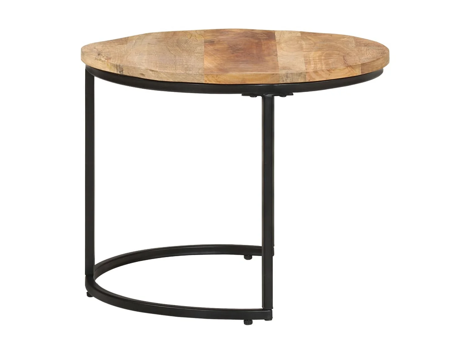 Tables gigognes 2 pcs Bois de manguier brut GHR90189