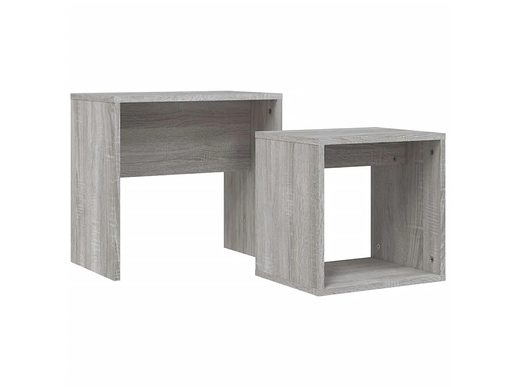 Tables basses gigognes 2 pcs sonoma gris bois d'ingénierie GHR65728