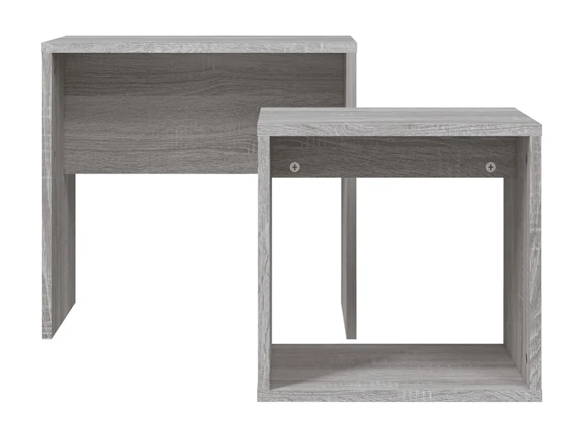 Tables basses gigognes 2 pcs sonoma gris bois d'ingénierie GHR65728