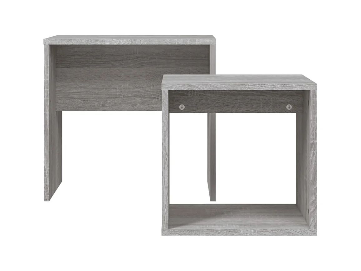 Tables basses gigognes 2 pcs sonoma gris bois d'ingénierie GHR65728