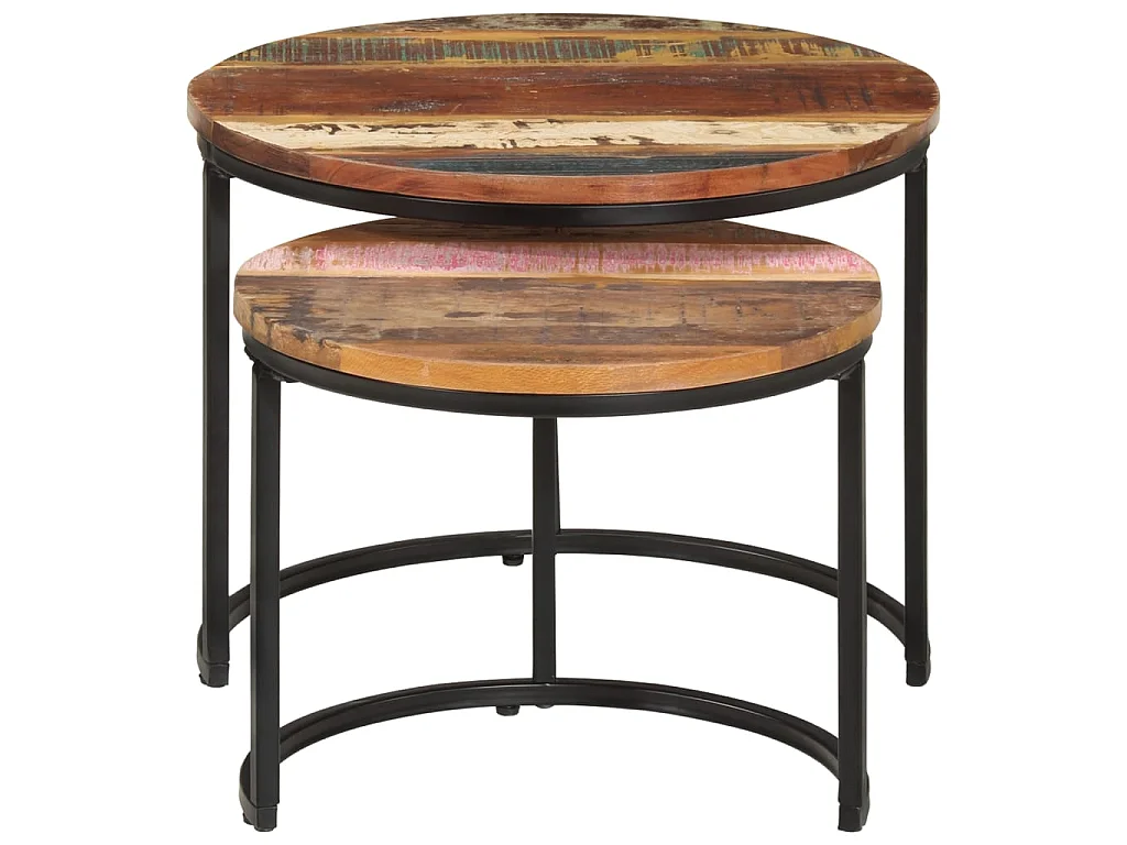 Tables gigognes 2 pcs Bois de récupération massif GHR92173