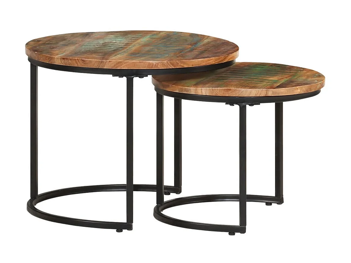 Tables gigognes 2 pcs Bois de récupération massif GHR92173