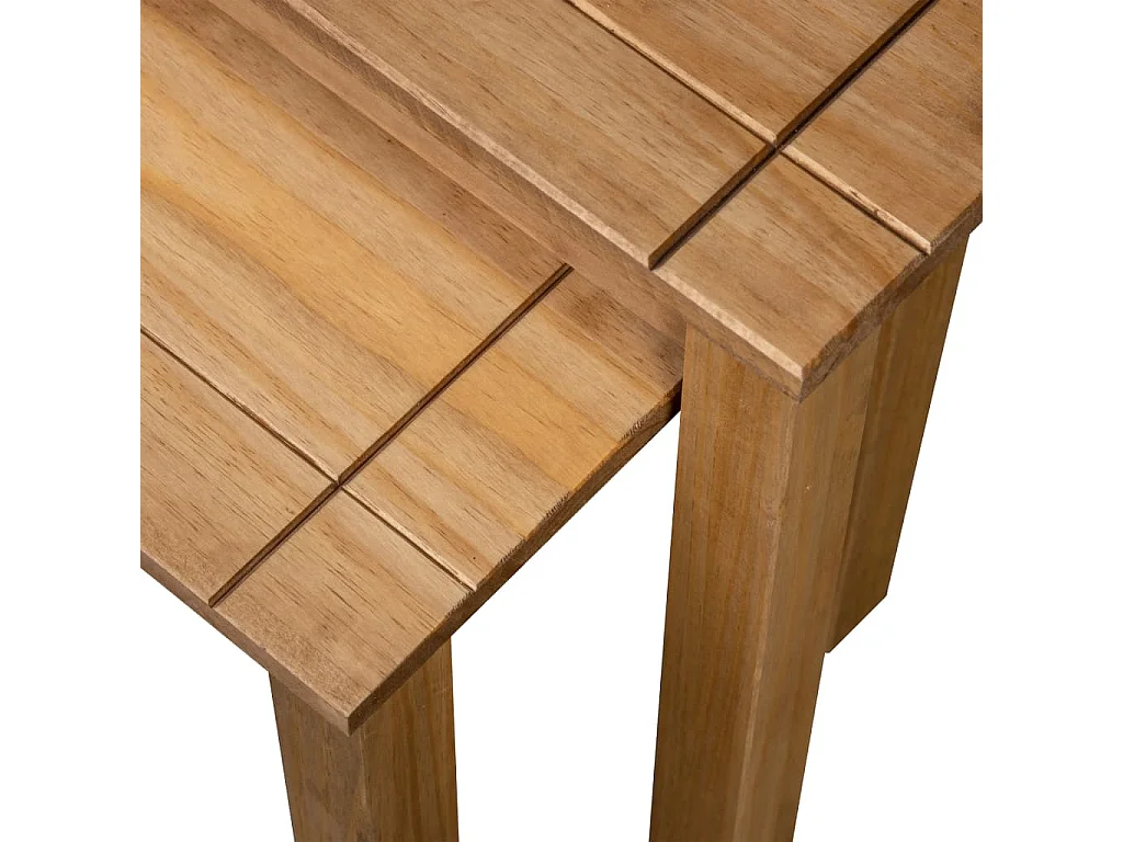 Tables gigognes 2 pcs Bois de pin massif Assortiment Panama GHR37820