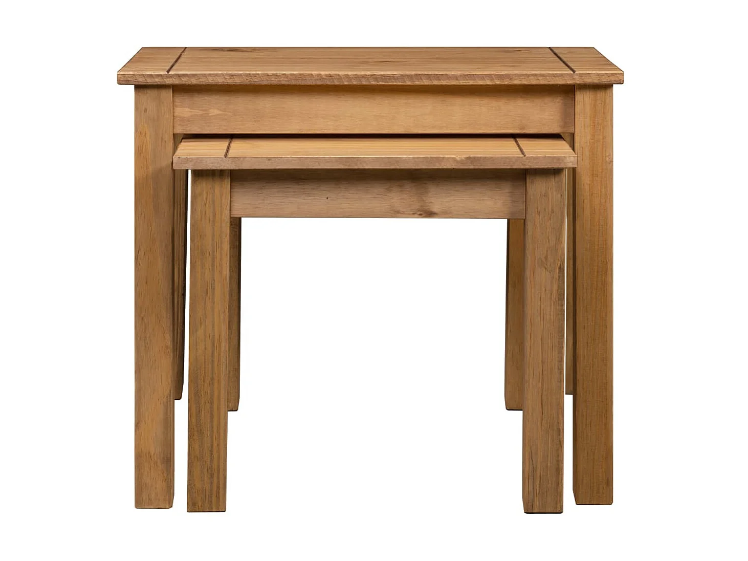 Tables gigognes 2 pcs Bois de pin massif Assortiment Panama GHR37820