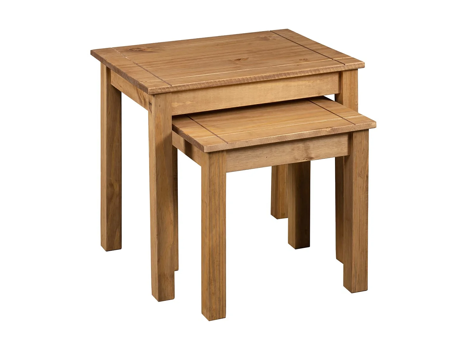 Tables gigognes 2 pcs Bois de pin massif Assortiment Panama GHR37820