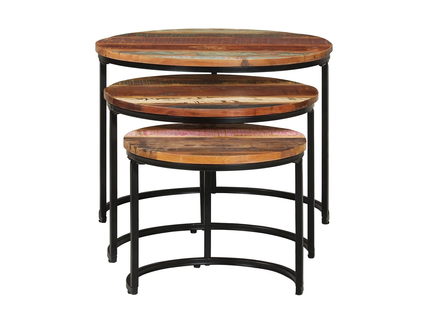 Tables gigognes 3 pcs Bois de récupération massif GHR30968