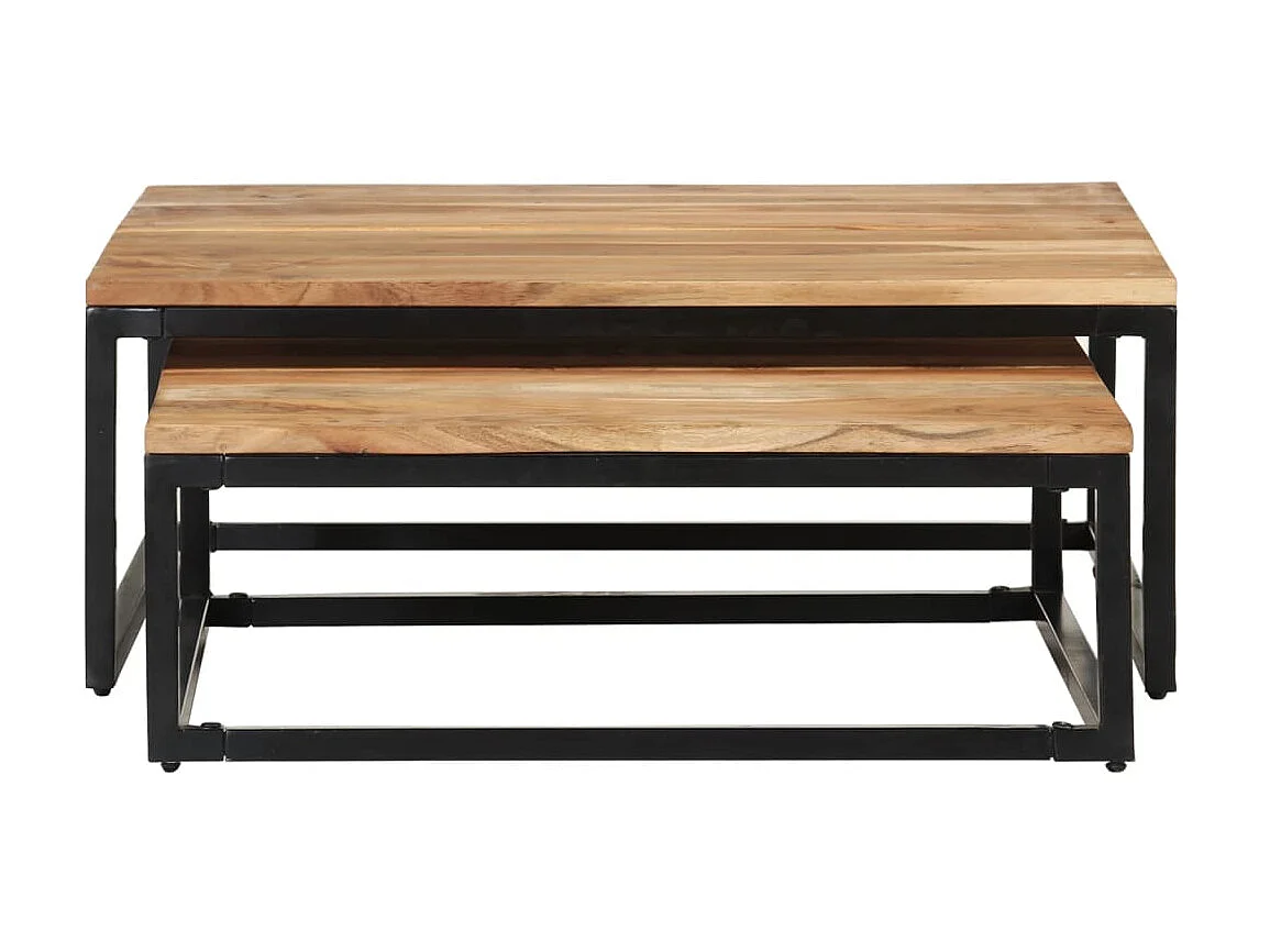 Tables basses gigognes 2 pcs Bois d'acacia massif GHR32728