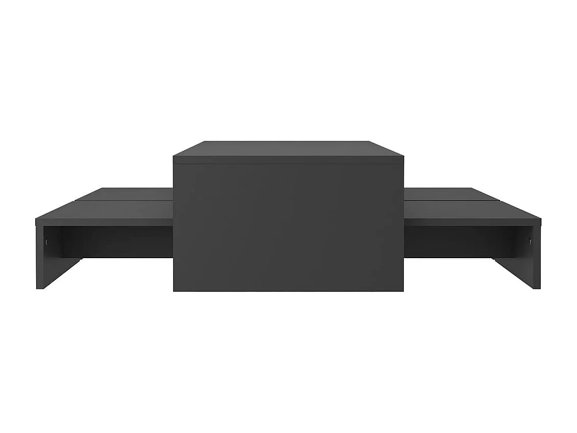 Set tables basses gigognes Gris 100x100x26,5 cm Aggloméré GHR25227