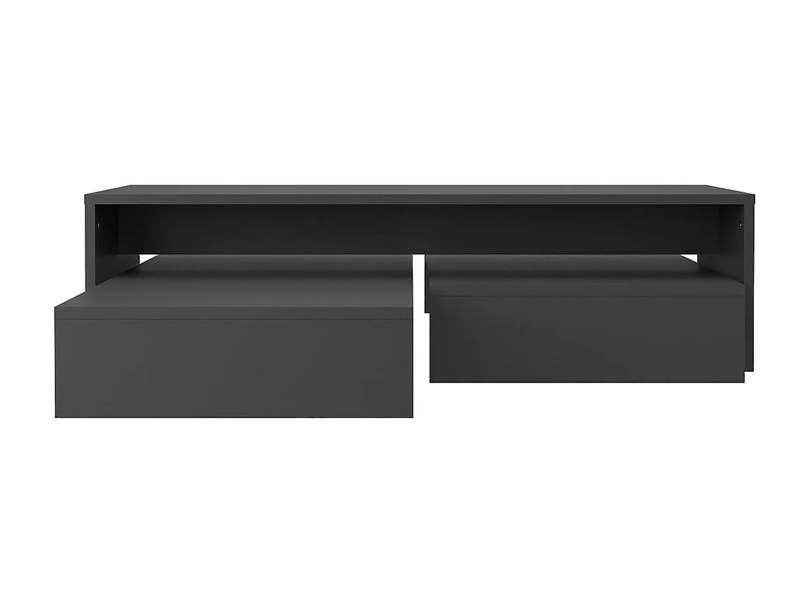 Set tables basses gigognes Gris 100x100x26,5 cm Aggloméré GHR25227