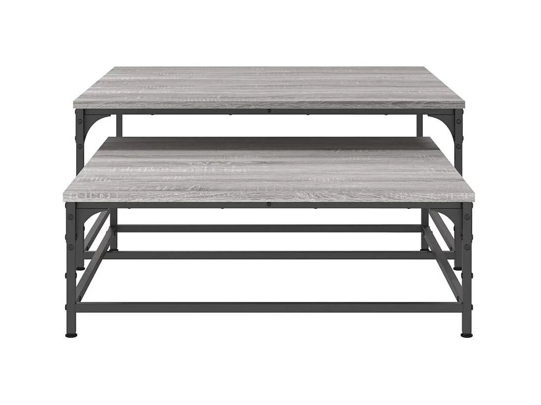 Tables basses gigognes 2 pcs sonoma gris bois d'ingénierie GHR65641