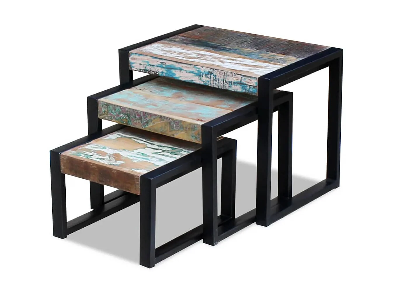 Tables gigognes 3 pcs Bois de récupération massif GHR68240