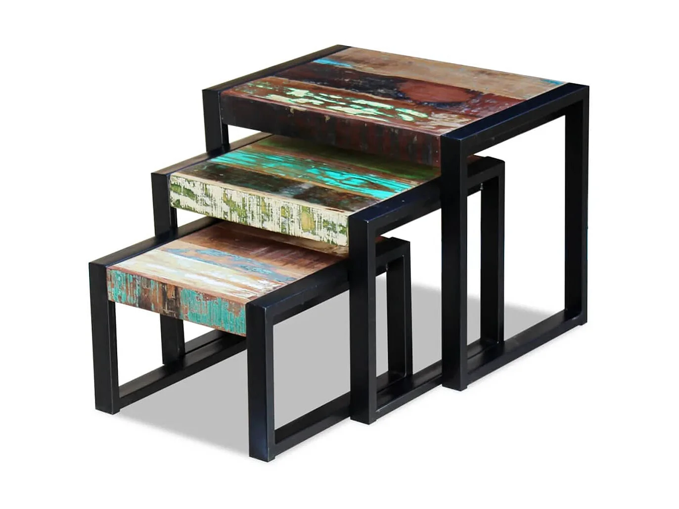 Tables gigognes 3 pcs Bois de récupération massif GHR68240