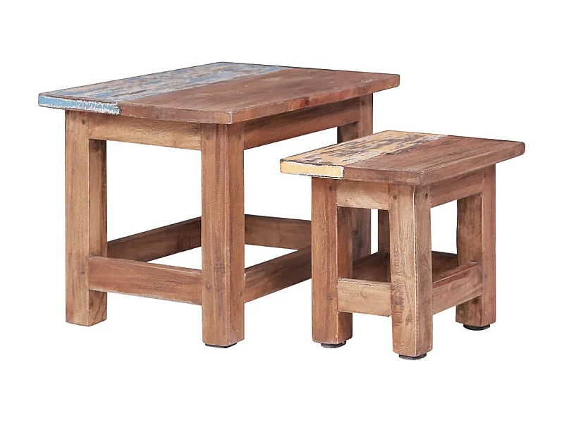 Tables gigognes 2 pcs Bois de récupération massif GHR52246