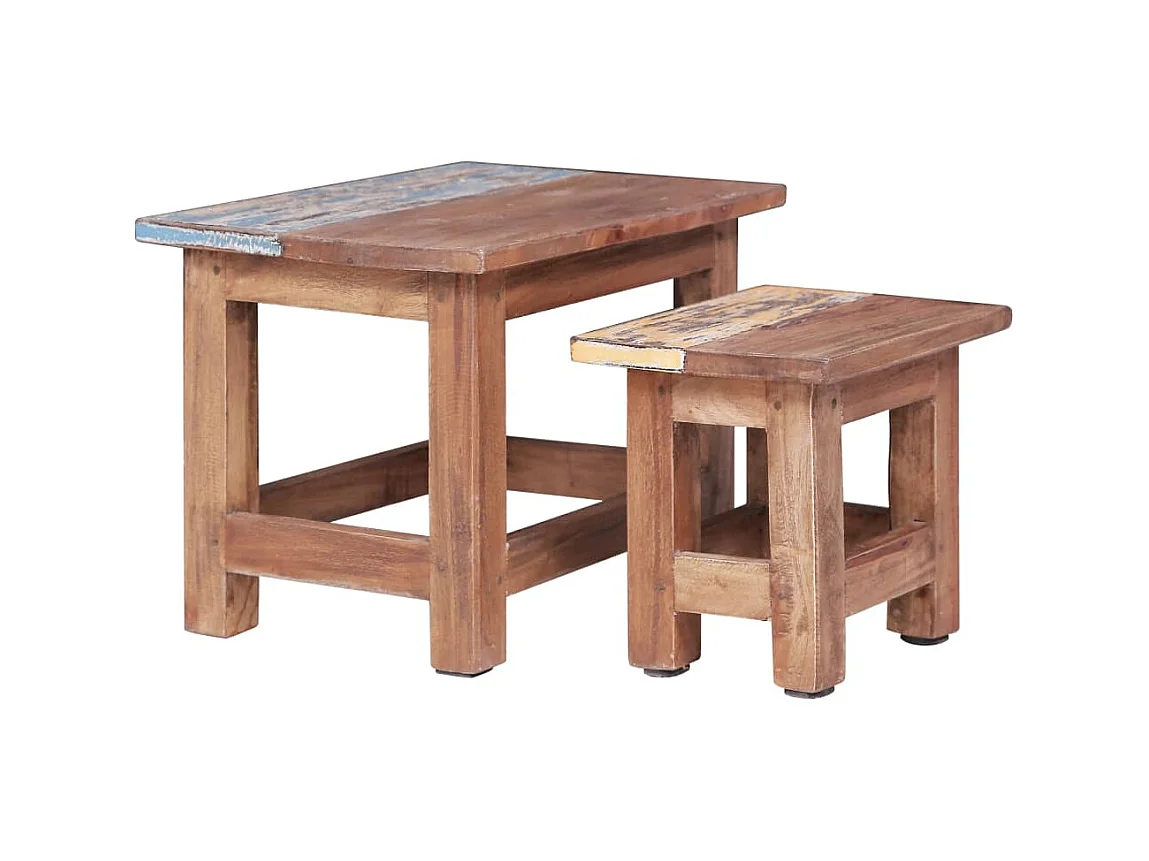 Tables gigognes 2 pcs Bois de récupération massif GHR52246