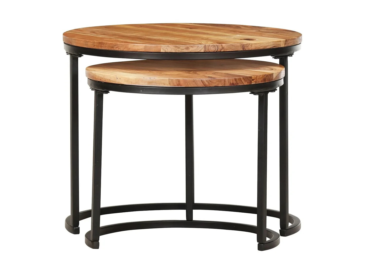 Tables gigognes 2 pcs Bois d'acacia massif GHR19802