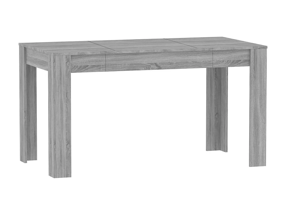 Mesa de comedor madera contrachapada gris Sonoma 140x74,5x76 cm ES362136