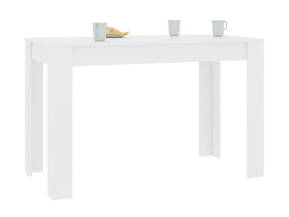 Table de salle à manger Blanc 120 x 60 x 76 cm Aggloméré GHR97477