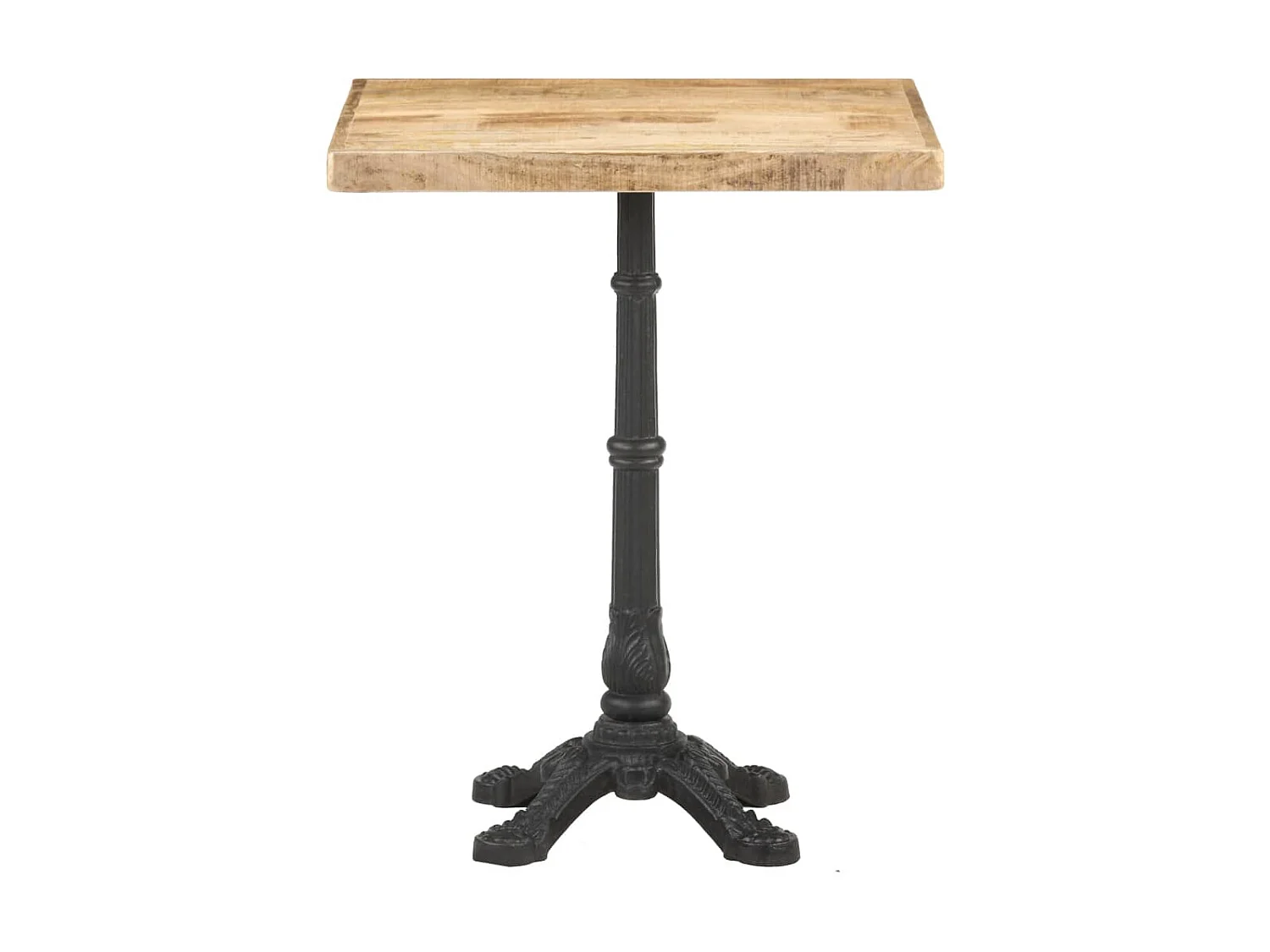Table de bistro 60x60x77 cm Bois de manguier brut GHR46014