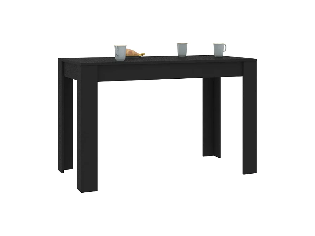 Eettafel 120x60x76 cm bewerkt hout zwart NL220471