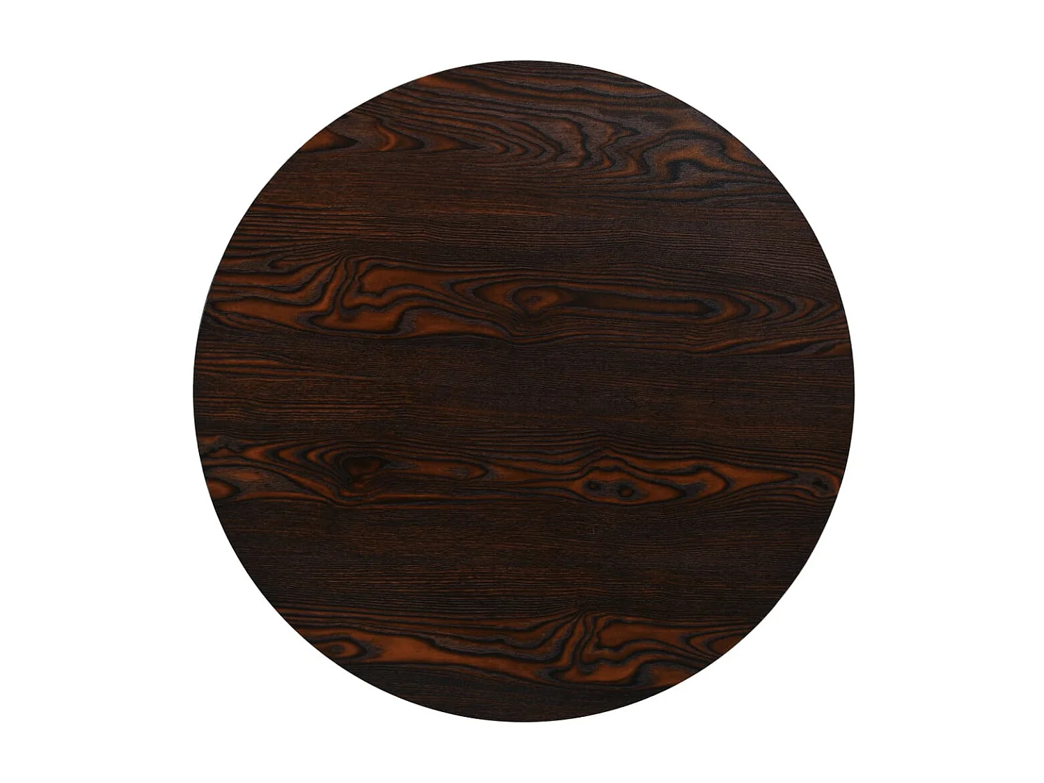 Table de bistro MDF et acier Rond 80 x 75 cm Frêne foncé GHR11036